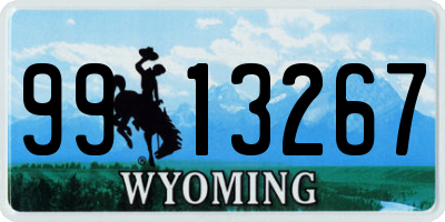 WY license plate 9913267