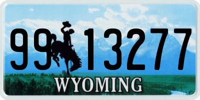 WY license plate 9913277