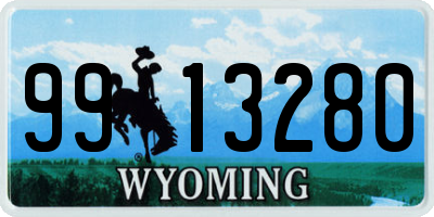 WY license plate 9913280