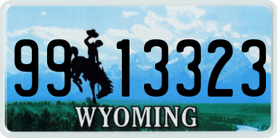 WY license plate 9913323