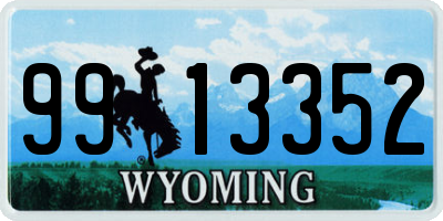 WY license plate 9913352