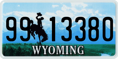 WY license plate 9913380