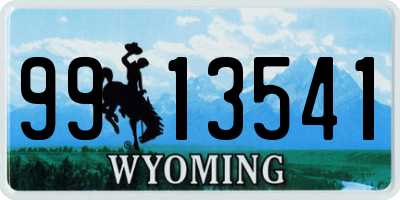 WY license plate 9913541