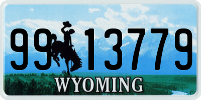 WY license plate 9913779