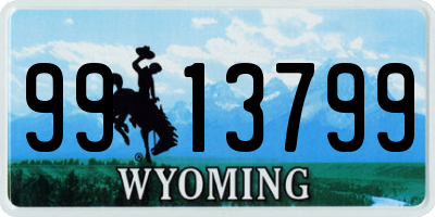WY license plate 9913799