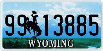 WY license plate 9913885