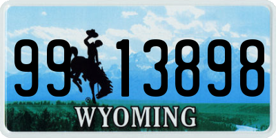 WY license plate 9913898