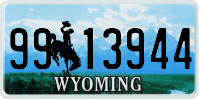 WY license plate 9913944