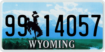 WY license plate 9914057