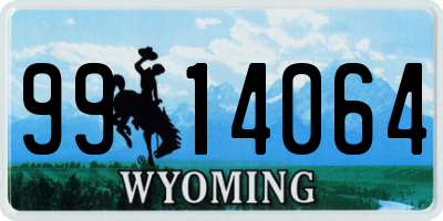 WY license plate 9914064
