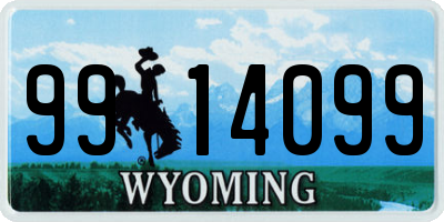 WY license plate 9914099