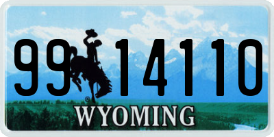 WY license plate 9914110