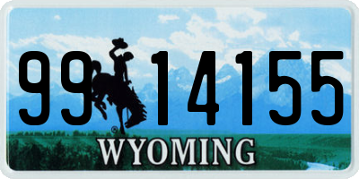 WY license plate 9914155