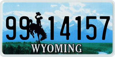 WY license plate 9914157