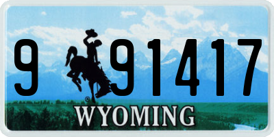 WY license plate 991417