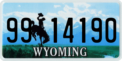 WY license plate 9914190