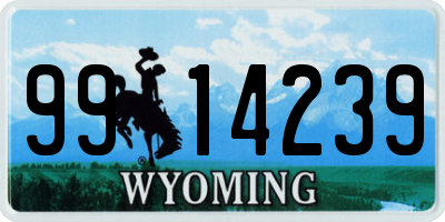 WY license plate 9914239