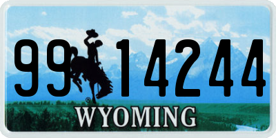 WY license plate 9914244