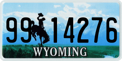 WY license plate 9914276