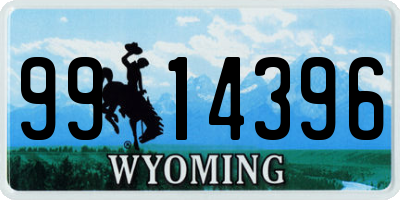WY license plate 9914396
