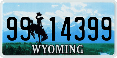 WY license plate 9914399