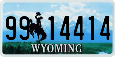 WY license plate 9914414