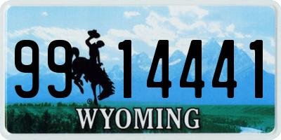 WY license plate 9914441