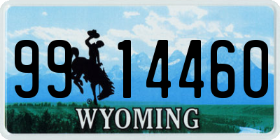 WY license plate 9914460