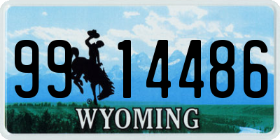 WY license plate 9914486