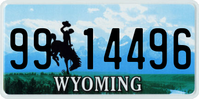 WY license plate 9914496