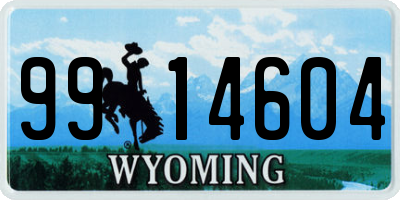 WY license plate 9914604