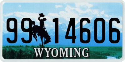 WY license plate 9914606