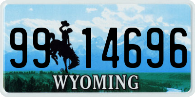 WY license plate 9914696