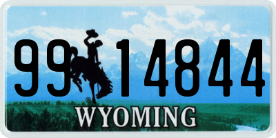 WY license plate 9914844