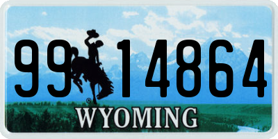 WY license plate 9914864