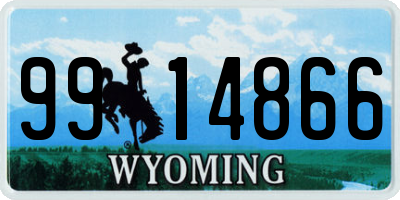 WY license plate 9914866