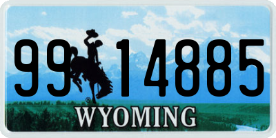 WY license plate 9914885