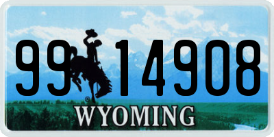 WY license plate 9914908
