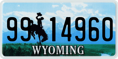 WY license plate 9914960