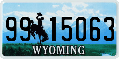 WY license plate 9915063