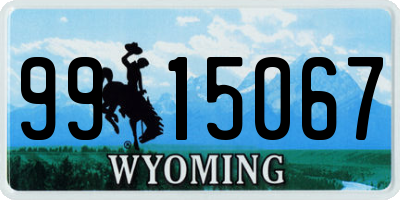 WY license plate 9915067