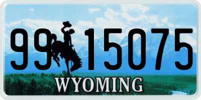 WY license plate 9915075