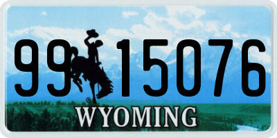 WY license plate 9915076