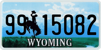 WY license plate 9915082