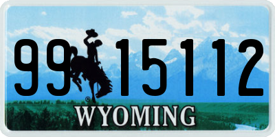 WY license plate 9915112