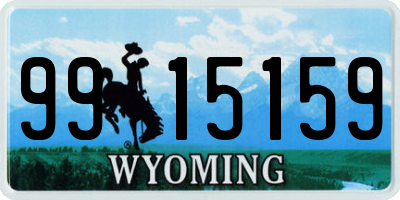 WY license plate 9915159