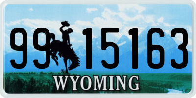 WY license plate 9915163