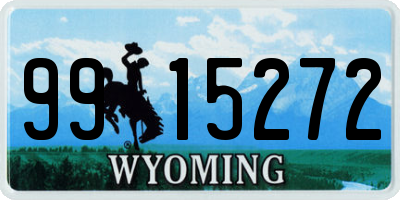 WY license plate 9915272