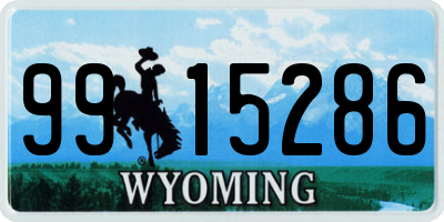 WY license plate 9915286
