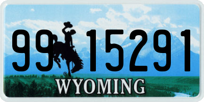 WY license plate 9915291